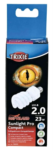 Lampada UVB Trixie - compatta 23 watt - 6x6x15,2 cm, illuminazione UVB UVA per rettili e anfibi