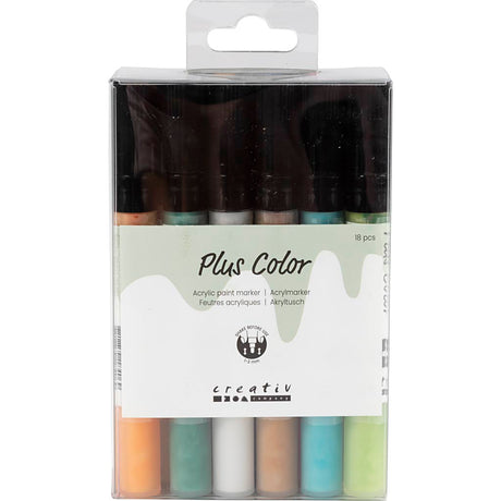 Azienda creativa https: www.cchobby.nl plus-color-marker-l-14-5-cm-linea spessore-1-2-mm-vari-colori-5-5-ml-18-pezzi-1-scatola