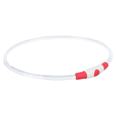 Trixie collare luminoso USB flash light ricaricabile TPU rosso
