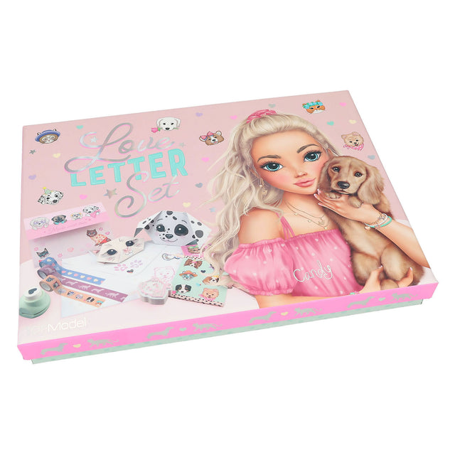 Set di lettere d'amore modello top con gattino e cagnolino