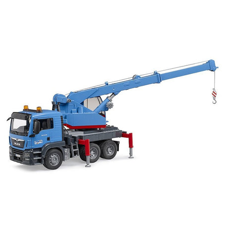 Bruder 3771 camion uomo con gru blu