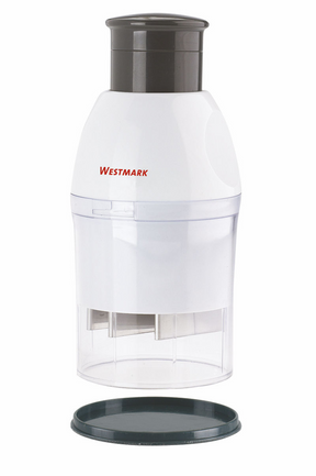 Tritatutto per verdure universale Westmark, per cipolla e aglio, barattolo per la conservazione simultanea con coperchio, plastica in acciaio inossidabile, compatto, bianco antracite, 11452260