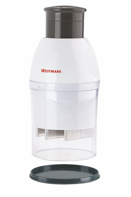 Tritatutto per verdure universale Westmark, per cipolla e aglio, barattolo per la conservazione simultanea con coperchio, plastica in acciaio inossidabile, compatto, bianco antracite, 11452260