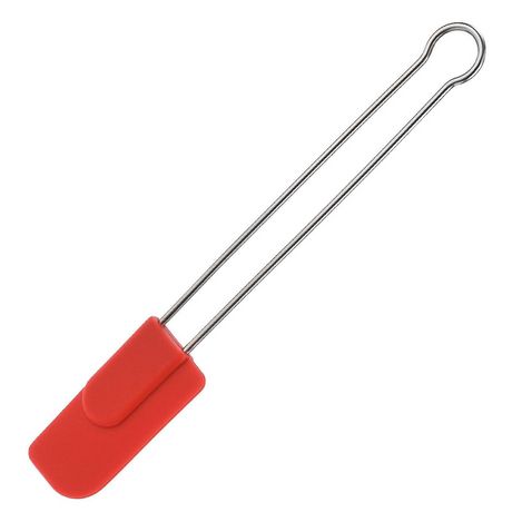 Raschietto da cucina e impasto Westmark con testa in silicone, lunghezza: ca. 22,7 cm, stretto, acciaio inossidabile siliconico, silicone, argento rosso, 15472270