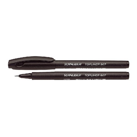 Strumenti da scrittura Schneider schneider fineliner - topliner 967 - 0,4 mm - nero - scatola da 10 pezzi - s-9671