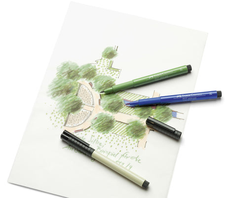 Pennello Faber-castell - penna da disegno - penna pitt artist - pennello grande - 199 nero - fc-167699
