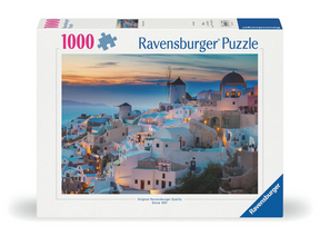 Puzzle Ravensburger Puzzle Serata di Santorini - Paesaggio da 1000 pezzi.