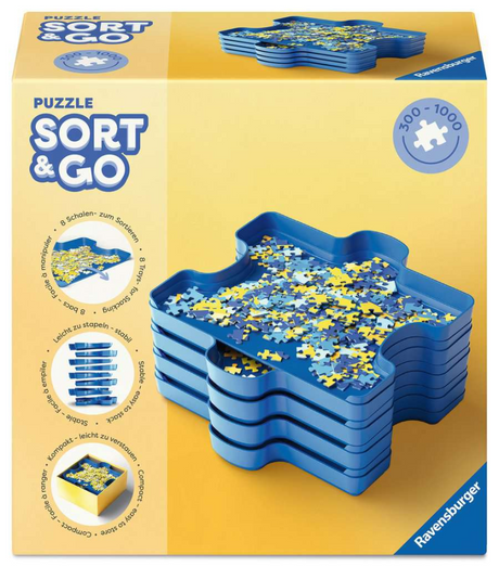 Ravensburger puzzle sort and go - selezionatore di puzzle - 8 pezzi.