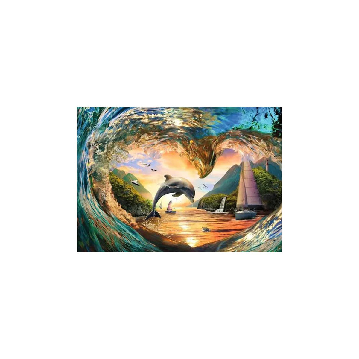 Puzzle Ravensburger Sunset Splash - 1000 pezzi.