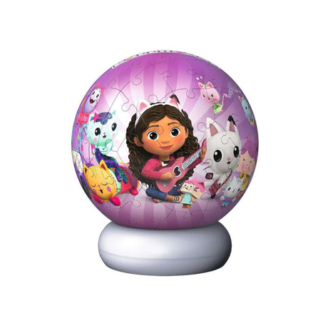 Ravensburger – Casa delle bambole di Gabby – Luce notturna con sfera puzzle 3D – 73 pezzi