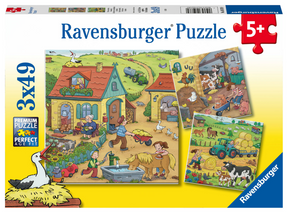 Ravensburger Puzzle Farm - 3x49 pezzi - puzzle per bambini