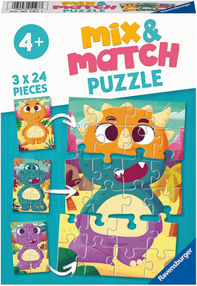 Ravensburger mix match puzzle dinosauri 24s