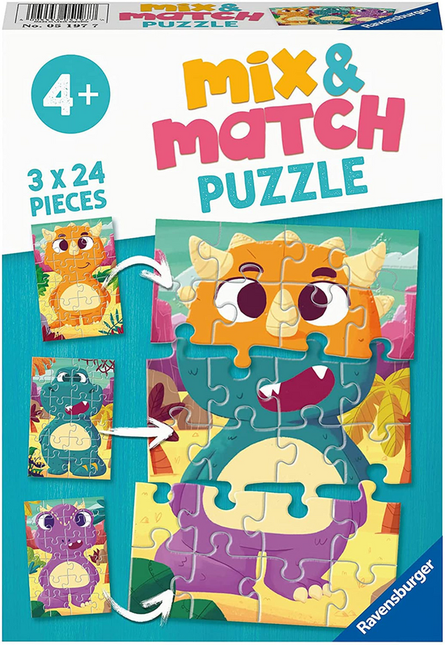 Ravensburger mix match puzzle dinosauri 24s