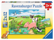 Puzzle Ravensburger cuccioli di animali in campagna - 2x12 pezzi - puzzle per bambini