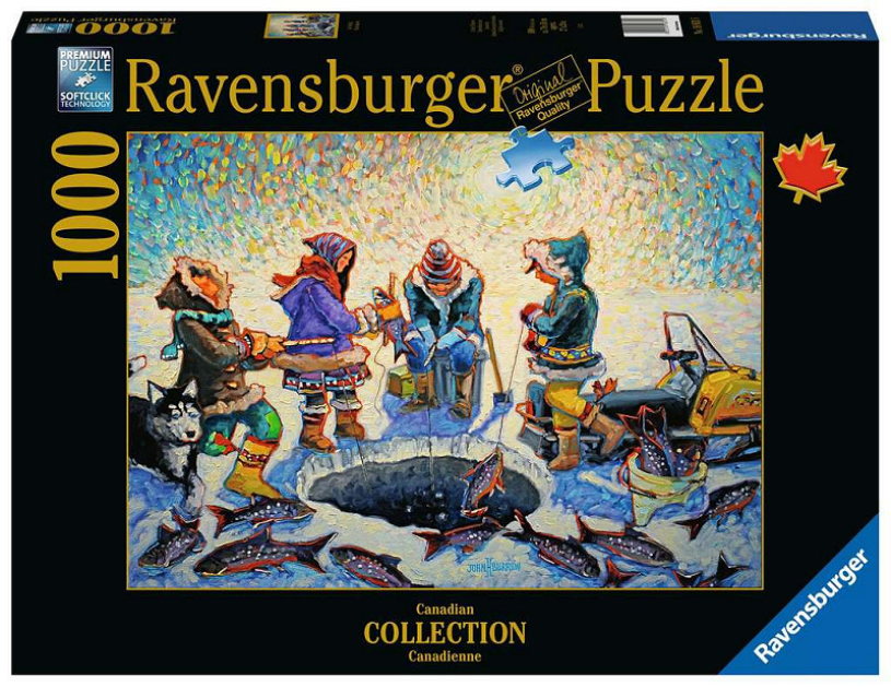 Puzzle Ravensburger sulla pesca sul ghiaccio, 1000 pezzi