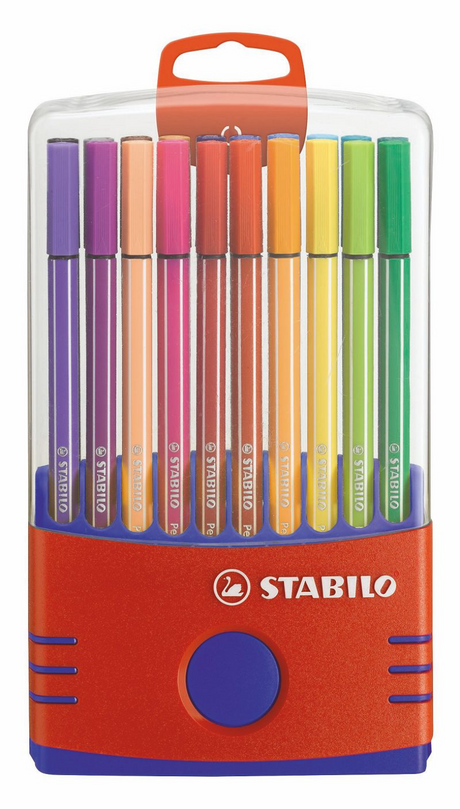 Stabilo pen 68 - pennarello - colorparade - set da 20 pezzi - rosso