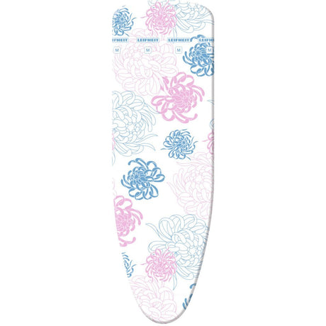 Fodera per asse da stiro Leifheit cotone classico m - superficie da stiro 125 x 40 cm - molton spessore 3 mm - rosa - bianco - blu