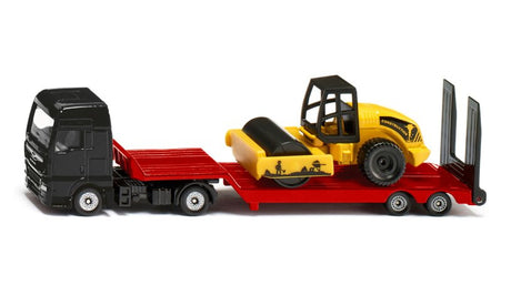 Siku 1760, camion con pianale ribassato e rullo, 1:87, metallo-plastica, multicolore, set di giocattoli, pianale ribassato staccabile, rullo mobile