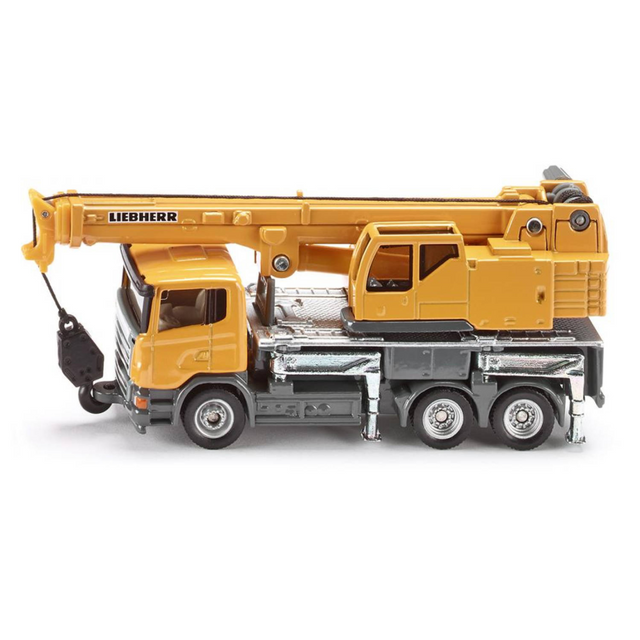 Siku 1859, camion con gru telescopica liebherr, scala 1:87, metallo e plastica