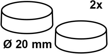 Tappo decorativo Kirchhoff, bianco, 20 mm, per set di montaggio WC, (2x) - 988462148