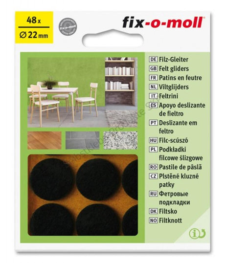 Fix-o-moll feltro gl rotondo 22mm marrone