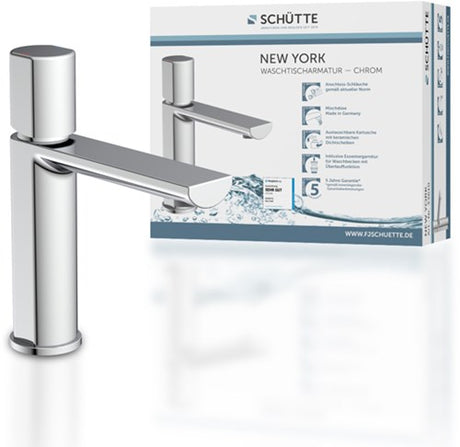 Schütte schutte new york miscelatore monocomando per lavabo | cromato - 33610
