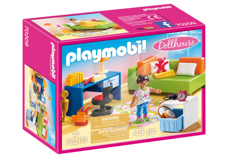Camera per bambini della casa delle bambole Playmobil con divano letto - 70209