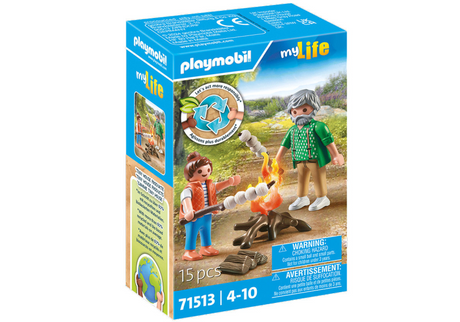 Playmobil My Life Camp Fire con marshmallow - 71513