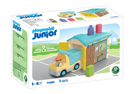Playmobil 71686 operaio junior con garage di smistamento