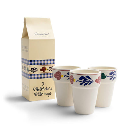 Boerenbont tazza da latte sonja set da 3 in confezione di cartone del latte 25cl