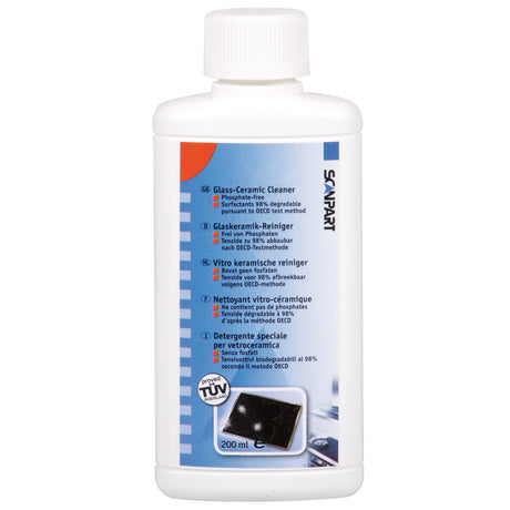 Detergente per piani cottura Scanpart 250ml - per tutti i piani cottura in vetro - come piani cottura a induzione in ceramica e alogeni - tutti i giorni - universale