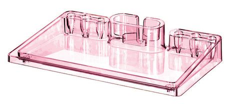 Han ha-17470-76 organizer da scrivania i-step trasparente rosa brillante