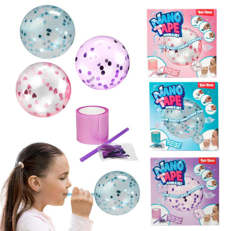 Toi-toys divertente nano tape -bubble- con glitter (fai da te) 3ass +