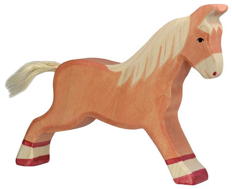 Cavallo Holztiger, in corsa, marrone chiaro. 1