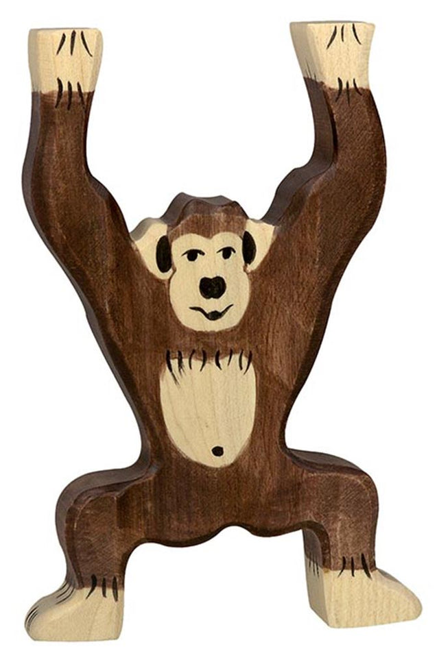 Scimpanzé Holztiger, in piedi. 9 cm.