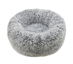 Letto per cani in palissandro argento grigio lanugine