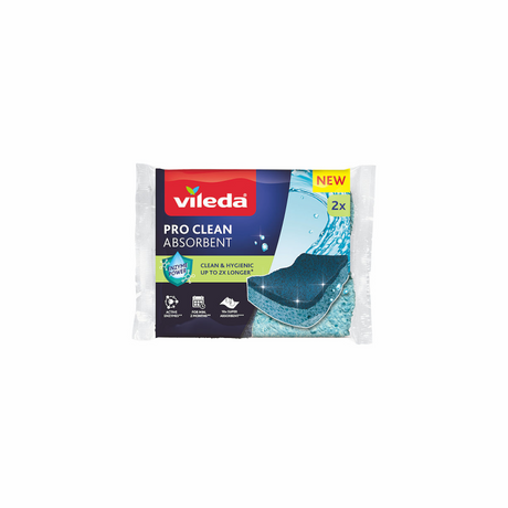 Spugna Vileda pro clean con enzimi - 2 per confezione