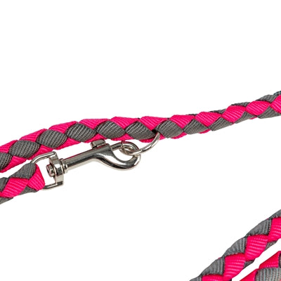 Trixie guinzaglio per cani cavo regolabile grigio fucsia