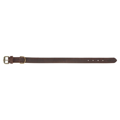 Trixie collare per cani rustico in pelle grassa marrone scuro