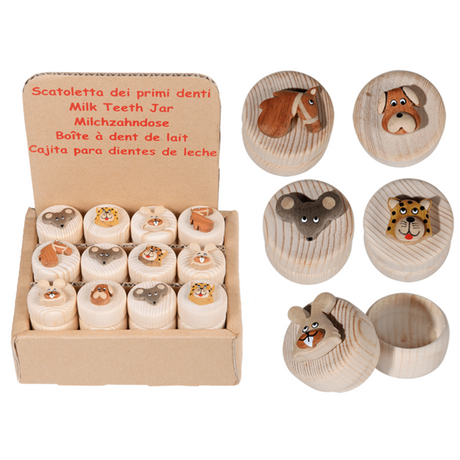 Dsp scatola per denti da latte in legno. 5 assortimento.