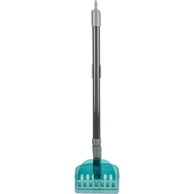 Trixie pattumiera con rastrello grigio blu