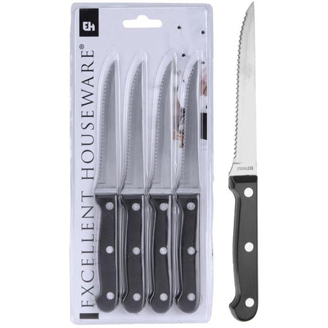 Eccellente set di coltelli da bistecca per casalinghi da 4 pezzi