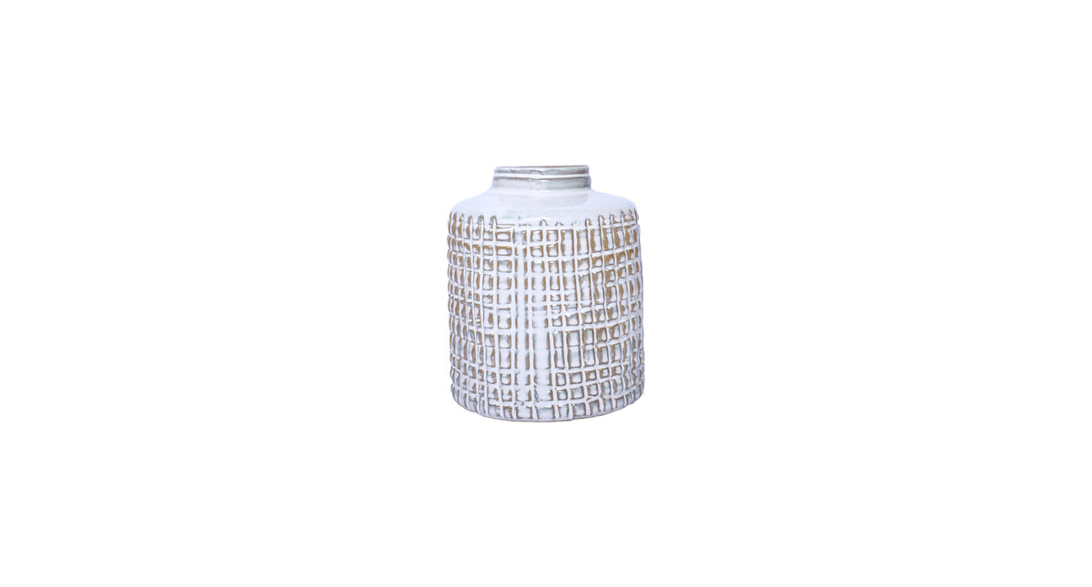 Vaas borgo ceramic 17cm brown grey