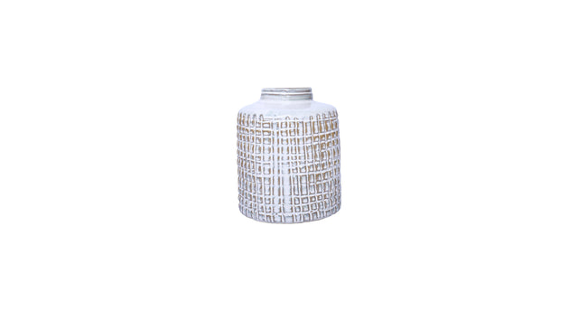 Vaas borgo ceramic 17cm brown grey