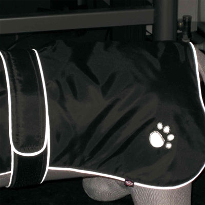 Cappotto per cani Trixie - impermeabile, regolabile, fodera in pile - 60 cm nero