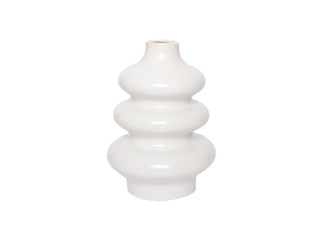 Vaso House of Nature Telmen bianco 28 cm in ceramica