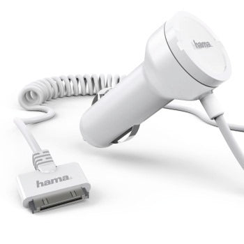 Caricabatteria da auto Hama 12 24v per iPhone bianco