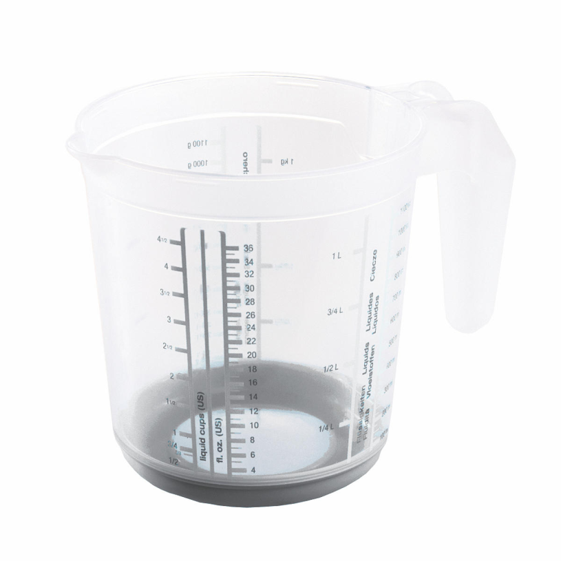 Misurino dosatore in plastica antiscivolo 1l ã˜13,5x14cm grigio nordico
