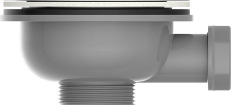 Kirchhoff eco-save valvola a cestello in plastica, grigia, 1 1 2 et, tazza con valvola e filtro in acciaio inossidabile ø114 mm, con 1 collegamento troppopieno - 98835349