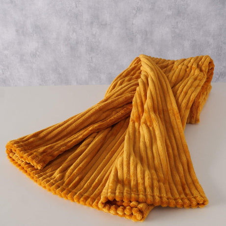 Boltze coperta per la casa hygge arancione poliestere 180x130 cm